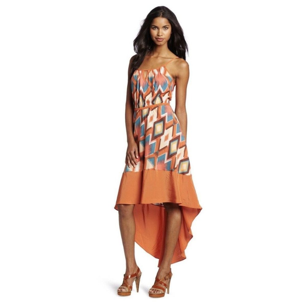 Willow & Clay Sundress Hi-Low Dress Womens Size Small Southwestern Desert Colors